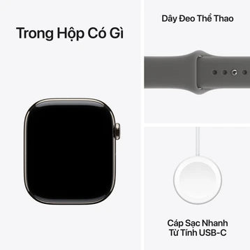 Apple Watch Series 11 42mm (5G) Viền Titan Dây Cao Su | Chính hãng Apple Việt Nam