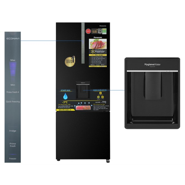 Tủ lạnh Panasonic ngăn đá dưới 417L ngăn đông mềm 2021 (NR-BX471GPKV)