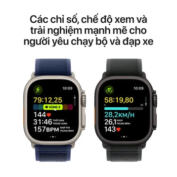 Apple Watch Ultra 2 2024 49mm 4G Viền Titan Đen Dây Cao Su | Chính hãng VN/A