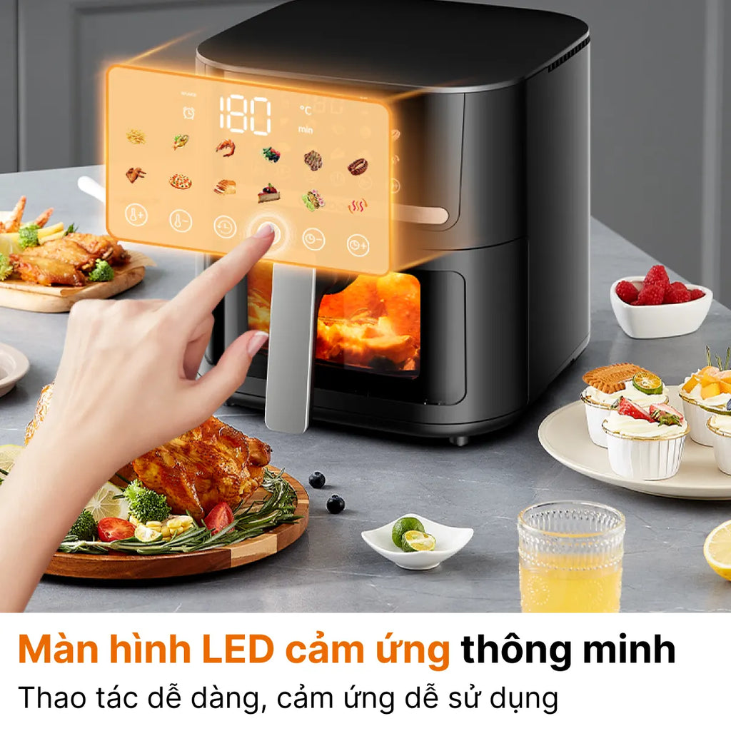 Nồi chiên không dầu điện tử Gaabor AF-80T01A 6.2L