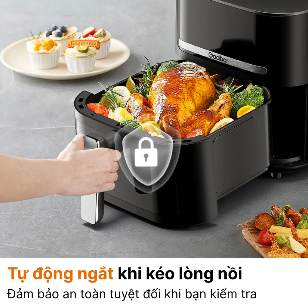 Nồi chiên không dầu điện tử Gaabor AF-80T01A 6.2L