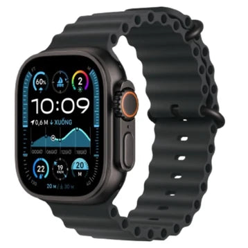 Apple Watch Ultra 2 2024 49mm 4G Viền Titan Đen Dây Cao Su | Chính hãng VN/A