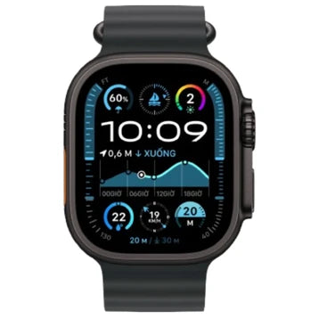 Apple Watch Ultra 2 2024 49mm 4G Viền Titan Đen Dây Cao Su | Chính hãng VN/A
